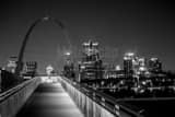 Gateway Arch From Overlook Black and White Horizontal Gateway Arch From Overlook black and white