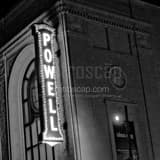 Powell Theater Sign Black and White Square Powell Theater Sign black and white