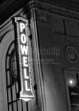 Powell Theater Sign Black and White Vertical Powell Theater Sign black and white