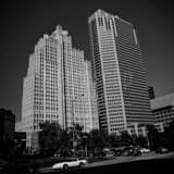 Southwestern Bell Hq Building Black and White Square Southwestern Bell Hq Building black and white