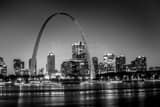 St Louis Skyline Black and White Horizontal St Louis Skyline black and white