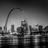 St Louis Skyline Black and White Square St Louis Skyline black and white