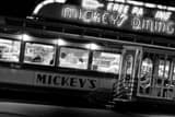 Mickeys Dining Car Black and White Horizontal Mickeys Dining Car black and white