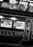 Mickeys Dining Car Black and White Vertical Mickeys Dining Car black and white