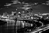 St Paul Skyline Night Black and White Horizontal St Paul Skyline Night black and white