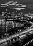 St Paul Skyline Night Black and White Vertical St Paul Skyline Night black and white