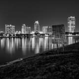 Downtown St Petersburg Skyline Black and White Square Downtown St Petersburg Skyline black and white