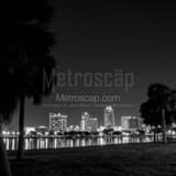 St Petersburg Skyline Vinoy Park Black and White Square St Petersburg Skyline Vinoy Park black and white