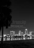St Petersburg Skyline Vinoy Park Black and White Vertical St Petersburg Skyline Vinoy Park black and white