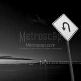 Sunshine Skyway Fishing Pier U Turn Black and White Square Sunshine Skyway Fishing Pier U Turn black and white