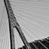 Steubenville Bridge Black and White Square Steubenville Bridge black and white