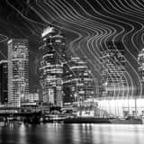 Downtown Tampa Black and White Square Downtown Tampa black and white