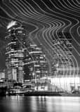 Downtown Tampa Black and White Vertical Downtown Tampa black and white