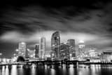 Downtown Tampa City Skyline Black and White Horizontal Downtown Tampa City Skyline black and white