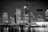 Downtown Tampa Florida City Skyline Black and White Horizontal Downtown Tampa Florida City Skyline black and white