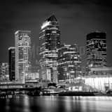 Downtown Tampa Florida City Skyline Black and White Square Downtown Tampa Florida City Skyline black and white