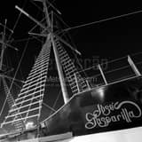 Jose Gasparilla Pirate Ship Black and White Square Jose Gasparilla Pirate Ship black and white