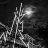 Tampa Bay Lightning Bolts Black and White Square Tampa Bay Lightning Bolts black and white