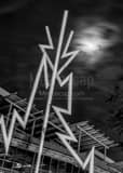 Tampa Bay Lightning Bolts Black and White Vertical Tampa Bay Lightning Bolts black and white