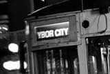 Ybor City Streetcar Black and White Horizontal Ybor City Streetcar black and white