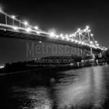 Anthony Wayne Bridge Over Maumee River Black and White Square Anthony Wayne Bridge Over Maumee River black and white