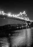 Anthony Wayne Bridge Over Maumee River Black and White Vertical Anthony Wayne Bridge Over Maumee River black and white