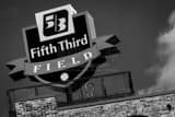 Fifth Third Field Sign Black and White Horizontal Fifth Third Field Sign black and white