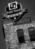 Fifth Third Field Sign Black and White Vertical Fifth Third Field Sign black and white