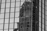 Glass City Skyscraper Reflection Black and White Horizontal Glass City Skyscraper Reflection black and white