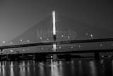 Glass City Skyway Bridge Black and White Horizontal Glass City Skyway Bridge black and white