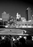 Toledo Skyline Fifth Third Field Black and White Vertical Toledo Skyline Fifth Third Field black and white