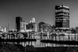 Toledo Skyline From Thomas Edison Park Black and White Horizontal Toledo Skyline From Thomas Edison Park black and white