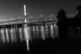 Veterans Glass City Skyway Bridge Black and White Horizontal Veterans Glass City Skyway Bridge black and white