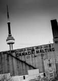 Canada Malting Factory Cn Tower Black and White Vertical Canada Malting Factory Cn Tower black and white
