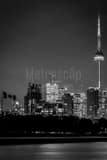 Toronto Skyline Black and White Vertical Toronto Skyline black and white