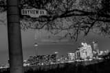 Toronto Skyline Bayview Wards Island Black and White Horizontal Toronto Skyline Bayview Wards Island black and white