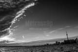 Toronto Skyline Lake Ontario Shore Black and White Horizontal Toronto Skyline Lake Ontario Shore black and white