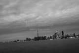 Toronto Skyline November Sky Black and White Horizontal Toronto Skyline November Sky black and white