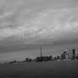 Toronto Skyline November Sky Black and White Square Toronto Skyline November Sky black and white