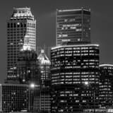 Downtown Tulsa Skyline Black and White Square Downtown Tulsa Skyline black and white