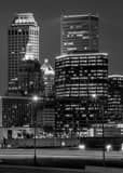 Downtown Tulsa Skyline Black and White Vertical Downtown Tulsa Skyline black and white