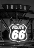 Route 66 Bridge Tulsa Oklahoma Black and White Vertical Route 66 Bridge Tulsa Oklahoma black and white