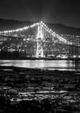 Lions Gate Bridge Black and White Vertical Lions Gate Bridge black and white