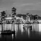 Vancouver Skyline Toward Yaletown Black and White Square Vancouver Skyline Toward Yaletown black and white