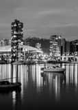 Vancouver Skyline Toward Yaletown Black and White Vertical Vancouver Skyline Toward Yaletown black and white