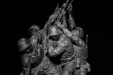 Iwo Jima Statue Arlington National Cemetary Black and White Horizontal Iwo Jima Statue Arlington National Cemetary black and white