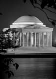 Jefferson Memorial Black and White Vertical Jefferson Memorial black and white