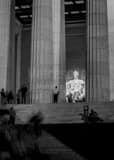 Lincoln Memorial Steps Black and White Vertical Lincoln Memorial Steps black and white