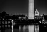 Reflecting Pool Washington Monument Black and White Horizontal Reflecting Pool Washington Monument black and white