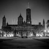 Smithsonian Castle Black and White Square Smithsonian Castle black and white